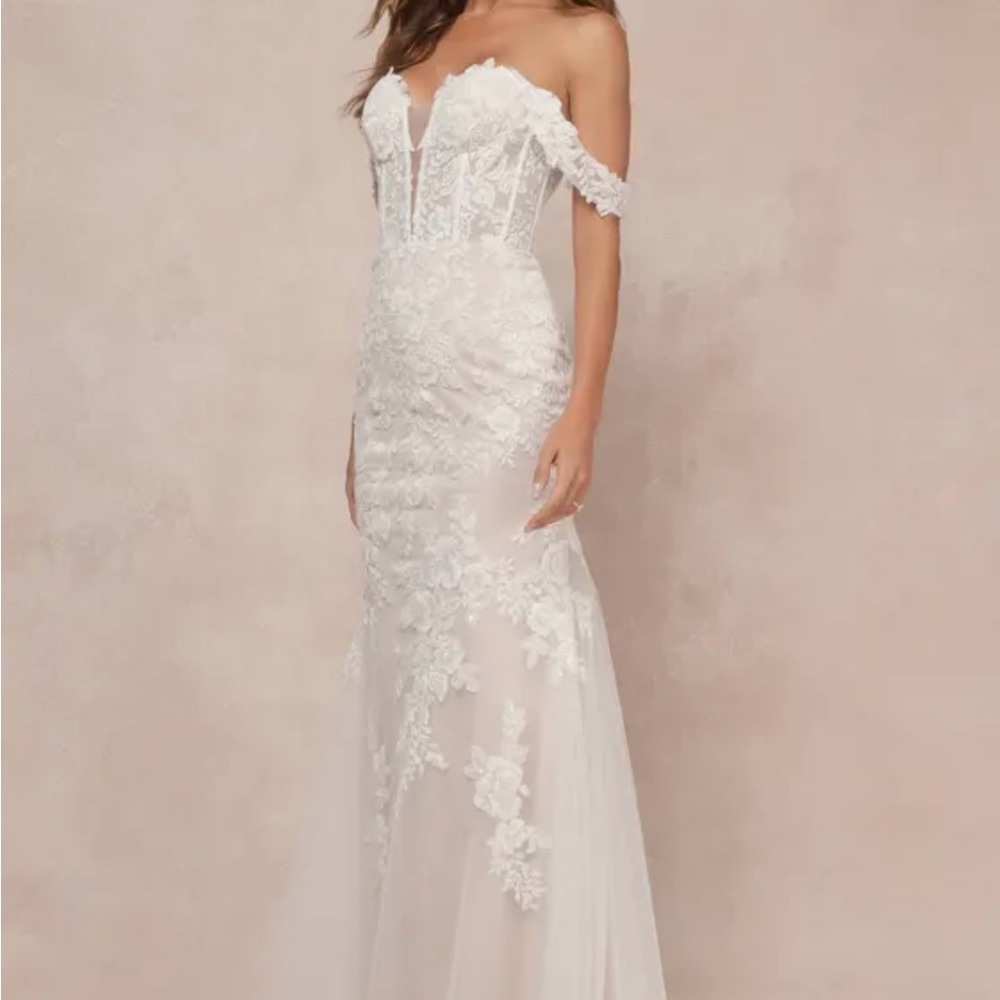 Endless Dedication White Embroidered Off-the-Shoulder Maxi Dress - Picture 2 of 9